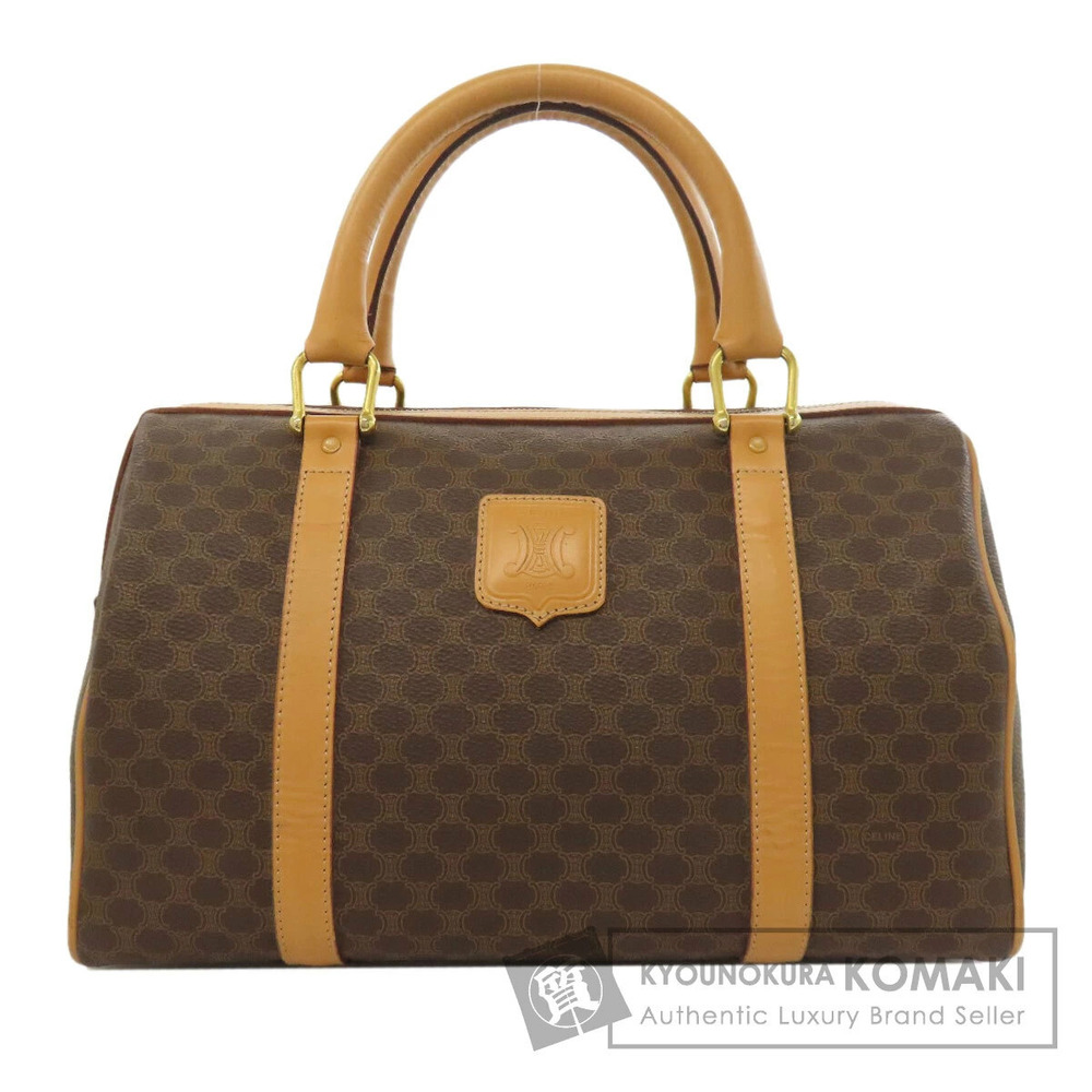Celine Macadam Boston Bag Handbag Leather